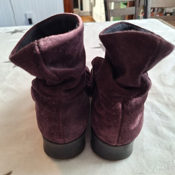 Remonte Dorndorf Ankle Boots Women’s 38 US 7-8‎ Purple Slouch Biker Moto - Picture 3 of 11